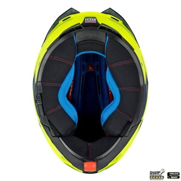 Casca modulabila MT Atom 2 SV A3 galben fluor lucios (ochelari soare integrati) Pinlock Ready – tip viziera: MT-V-35 - imagine 6