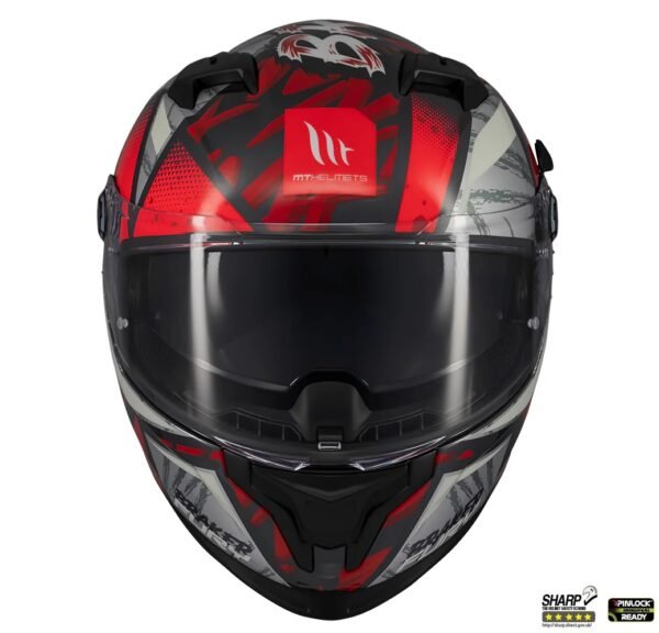 Casca integrala MT Braker SV Fury C5 rosu lucios (ochelari soare integrati) - imagine 3