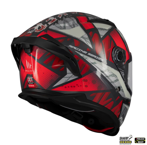 Casca integrala MT Braker SV Fury C5 rosu lucios (ochelari soare integrati) - imagine 4