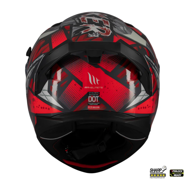 Casca integrala MT Braker SV Fury C5 rosu lucios (ochelari soare integrati) - imagine 5