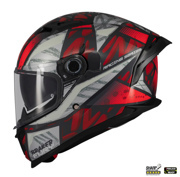 Casca integrala MT Braker SV Fury C5 rosu lucios (ochelari soare integrati)