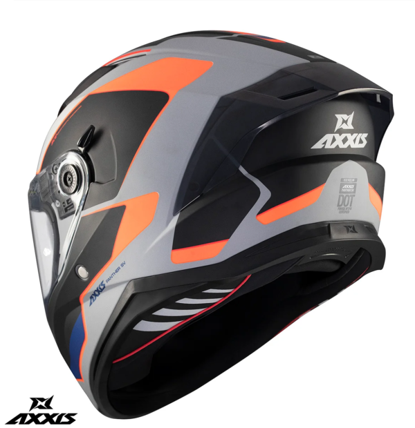 Casca integrala Axxis Panther SV Gale C4 portocaliu mat (ochelari soare integrati) - imagine 3