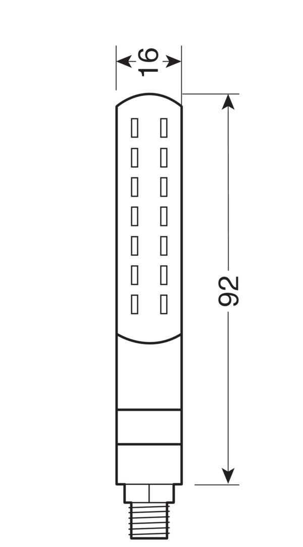 Lampi semnalizare directie mers lumina secventiala si pozitie Line SQ LED 12V 2buc - Fata - imagine 2