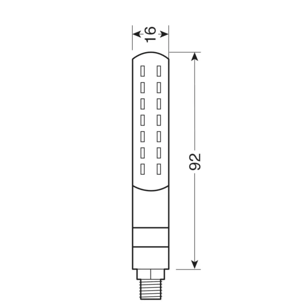 Lampi semnalizare directie mers lumina secventiala si pozitie/frana Line SQ LED 12V 2buc - Spate - imagine 2