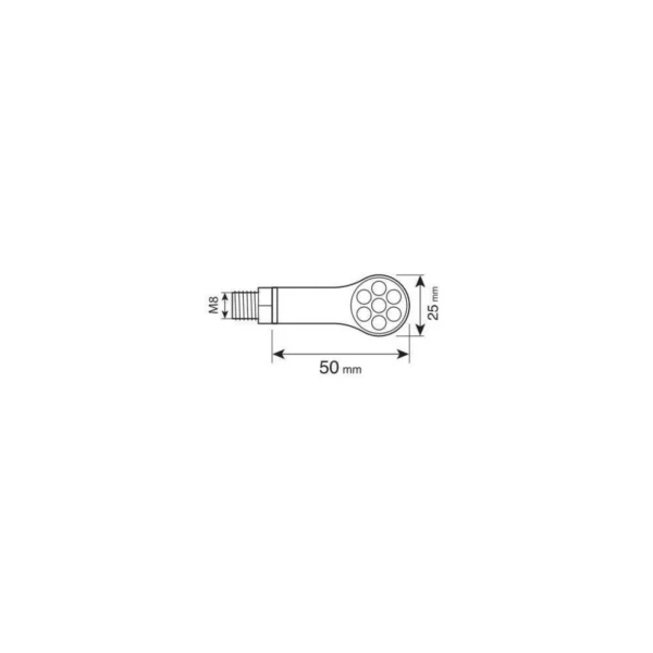 Lampi semnalizare directie mers si pozitie Magnifier LED 12V 2buc - Fata - imagine 2